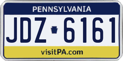 PA license plate JDZ6161