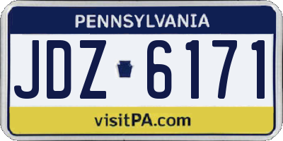PA license plate JDZ6171