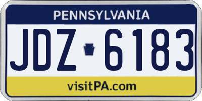 PA license plate JDZ6183