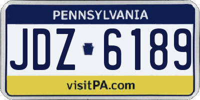 PA license plate JDZ6189