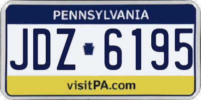 PA license plate JDZ6195