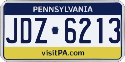 PA license plate JDZ6213