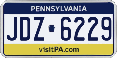 PA license plate JDZ6229
