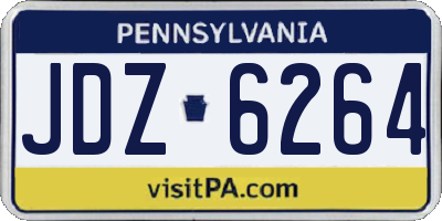 PA license plate JDZ6264