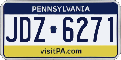 PA license plate JDZ6271