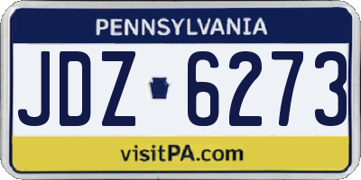 PA license plate JDZ6273