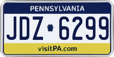 PA license plate JDZ6299