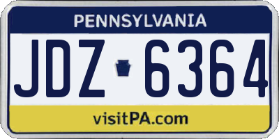 PA license plate JDZ6364