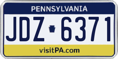 PA license plate JDZ6371