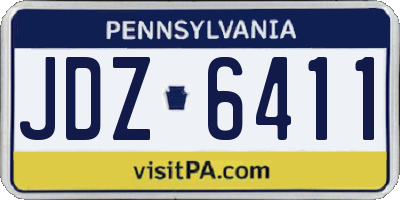 PA license plate JDZ6411