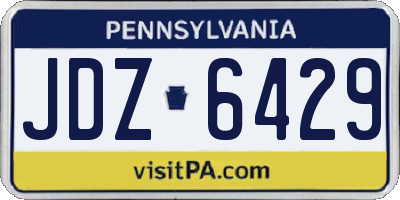 PA license plate JDZ6429
