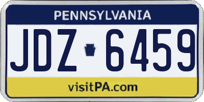 PA license plate JDZ6459