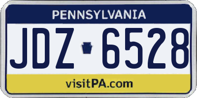 PA license plate JDZ6528