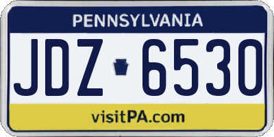 PA license plate JDZ6530