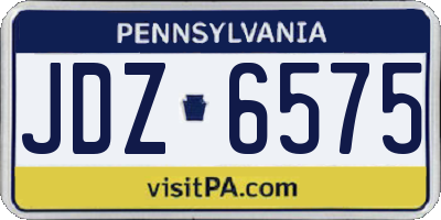 PA license plate JDZ6575