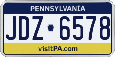 PA license plate JDZ6578