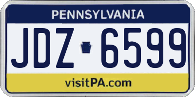PA license plate JDZ6599