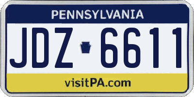 PA license plate JDZ6611