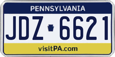 PA license plate JDZ6621