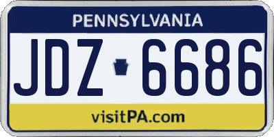 PA license plate JDZ6686