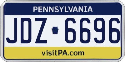PA license plate JDZ6696