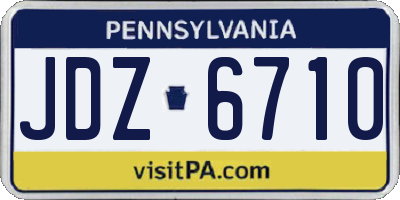 PA license plate JDZ6710
