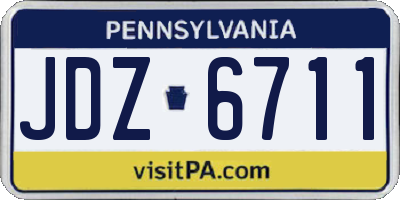 PA license plate JDZ6711