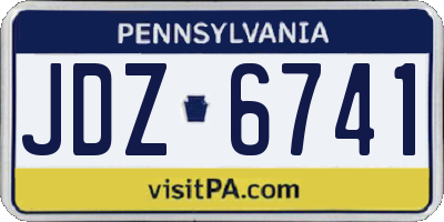 PA license plate JDZ6741