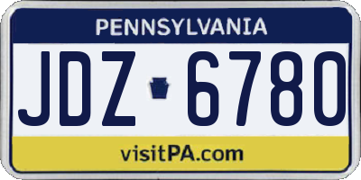 PA license plate JDZ6780