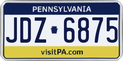PA license plate JDZ6875