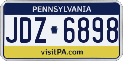 PA license plate JDZ6898