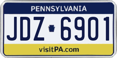 PA license plate JDZ6901