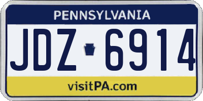 PA license plate JDZ6914