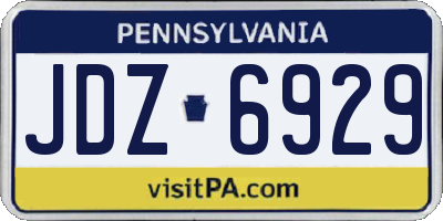 PA license plate JDZ6929