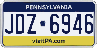 PA license plate JDZ6946