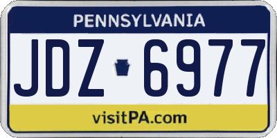PA license plate JDZ6977