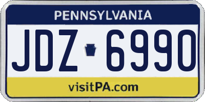 PA license plate JDZ6990