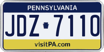 PA license plate JDZ7110