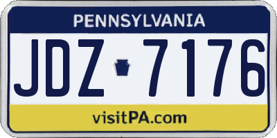 PA license plate JDZ7176