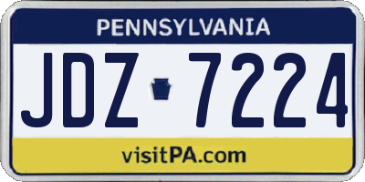 PA license plate JDZ7224