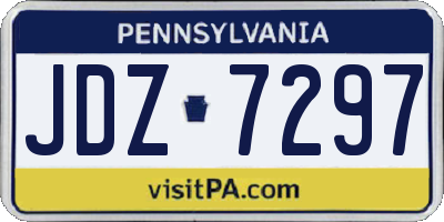 PA license plate JDZ7297