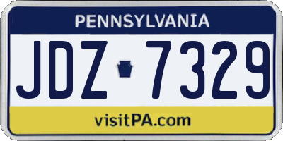 PA license plate JDZ7329