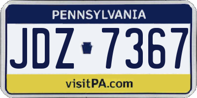 PA license plate JDZ7367