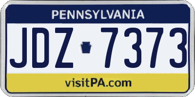 PA license plate JDZ7373