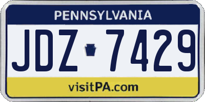 PA license plate JDZ7429