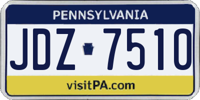 PA license plate JDZ7510