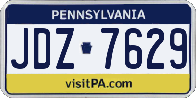 PA license plate JDZ7629