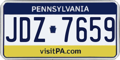 PA license plate JDZ7659