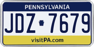 PA license plate JDZ7679