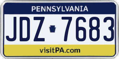 PA license plate JDZ7683